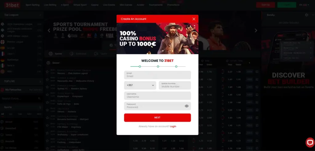 31bet register