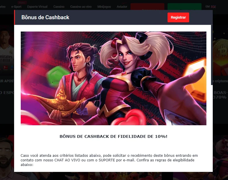 31Bet bonus de cashback